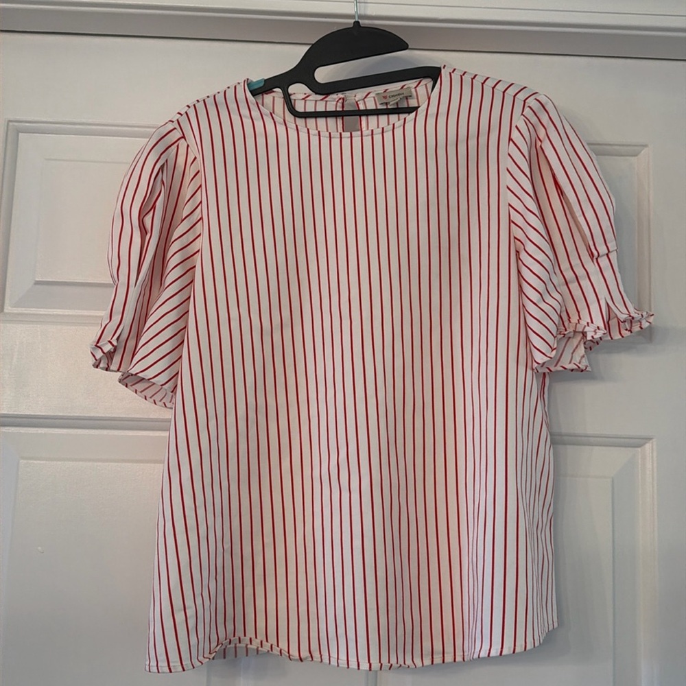 Red and white stripes blouse brand new